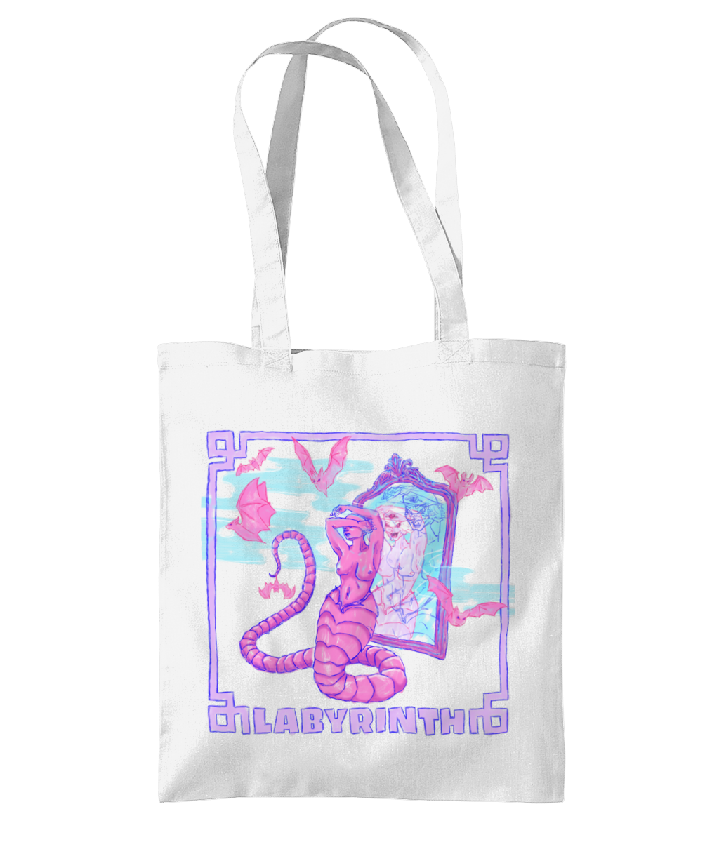 Kinky Labyrinth Parties Tote bag Logo white and colour Underworld Nasty Cow