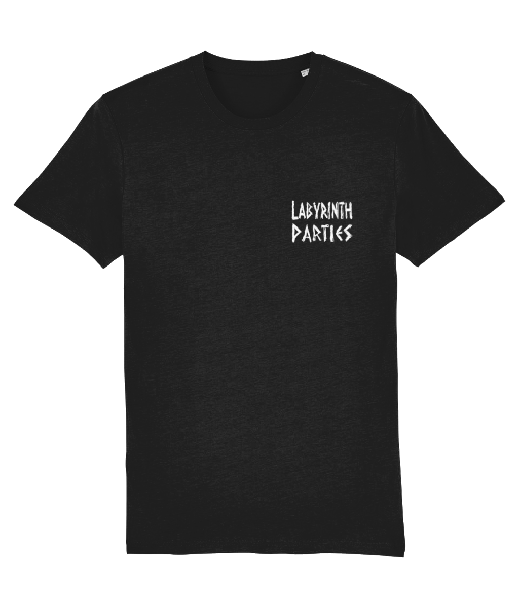 Kinky Labyrinth Parties Black Tee T-Shirt Logo Underworld Nasty Cow