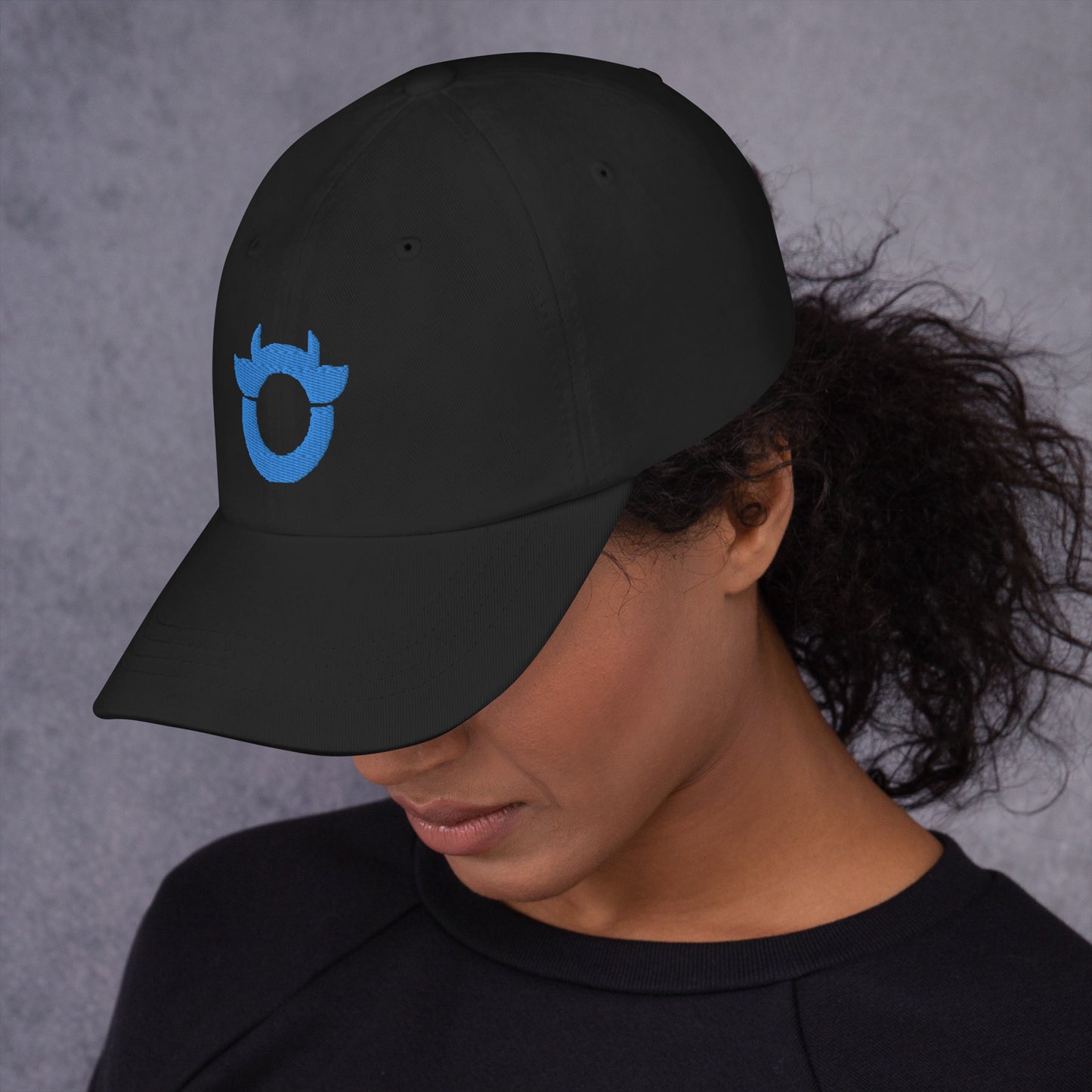 The original Nasty Cow cap with a light blue embroidered logo.