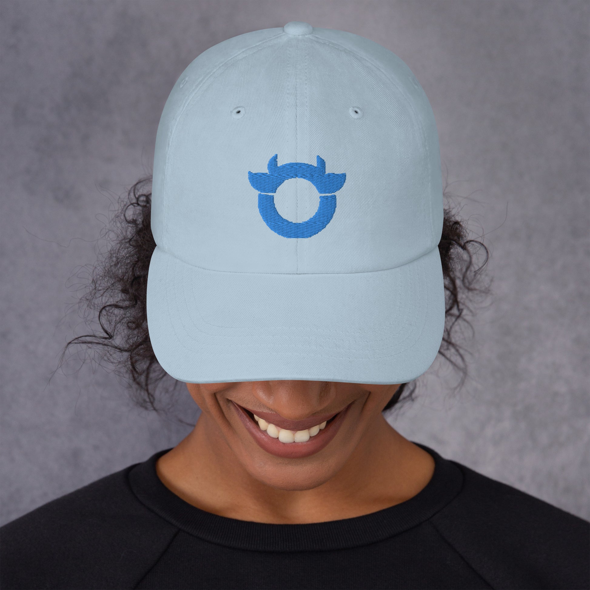 The original Nasty Cow cap with a light blue embroidered logo.