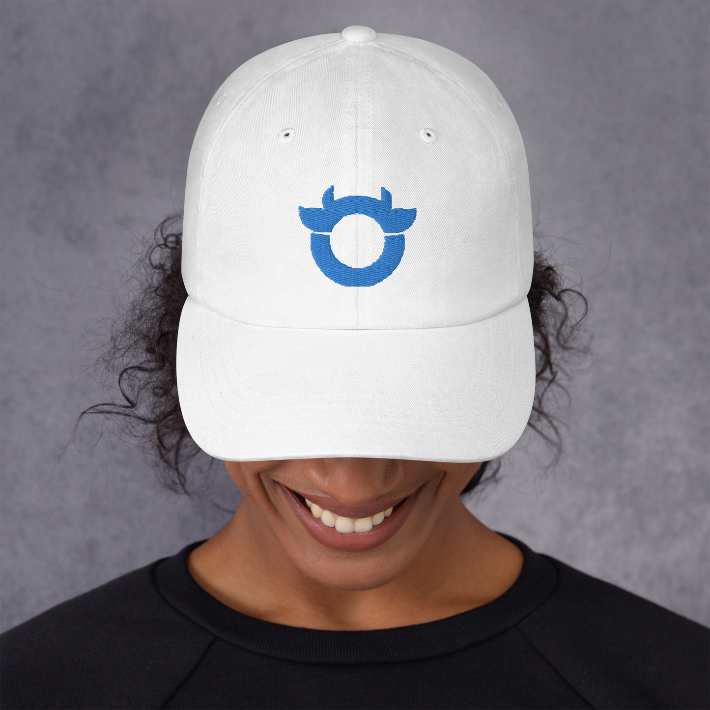 The original Nasty Cow cap with a light blue embroidered logo.