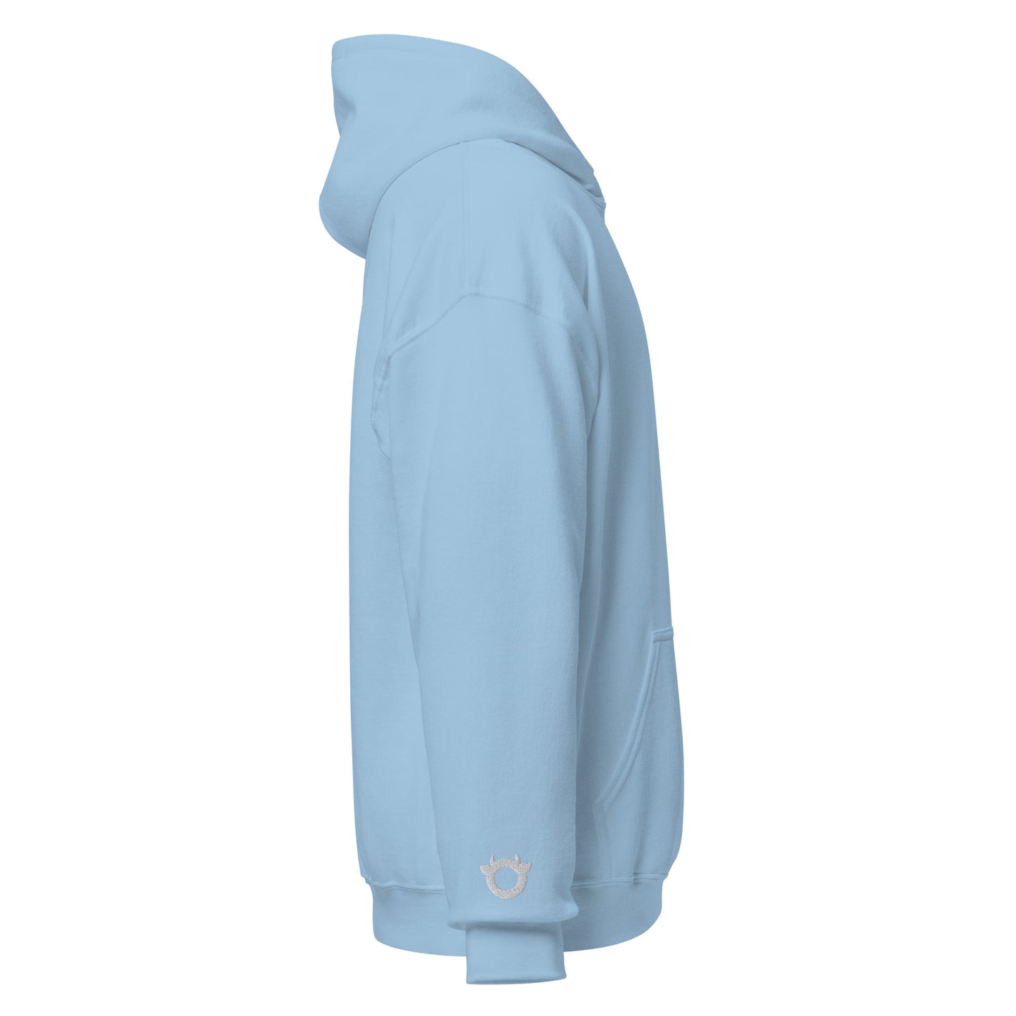 The original Nasty Cow hoodie with bright white embroidered logo of the left chest and right wrist. Cosy and cool.